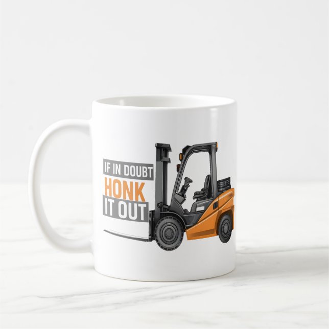 Wenn im Zweifel Honig es aus lustigen Gabelstapler Kaffeetasse (Links)
