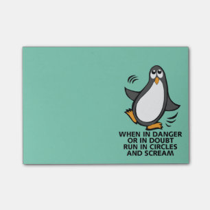 Wenn in der Gefahr oder Zweifels-in der lustigen Post-it Klebezettel