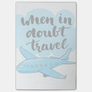 Wenn in der Zweifels-Reise Post-it Klebezettel