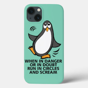 Wenn in Gefahr oder in Doubt Funny Pinguin Graphic iPhone 13 Hülle