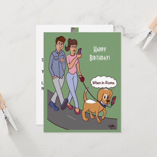 Wenn in Rom Flachkarte (Vorderseite/Rückseite Beispiel)