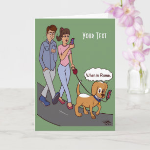 Wenn in Rom geklappte Grußkarte Karte