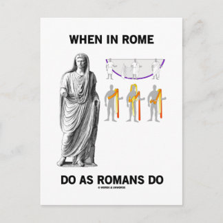 Wenn in Rom tun, was die Römer tun (Toga Kleidung) Postkarte