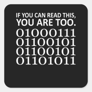 Wenn IT Tech Software gelesen werden kann Quadratischer Aufkleber