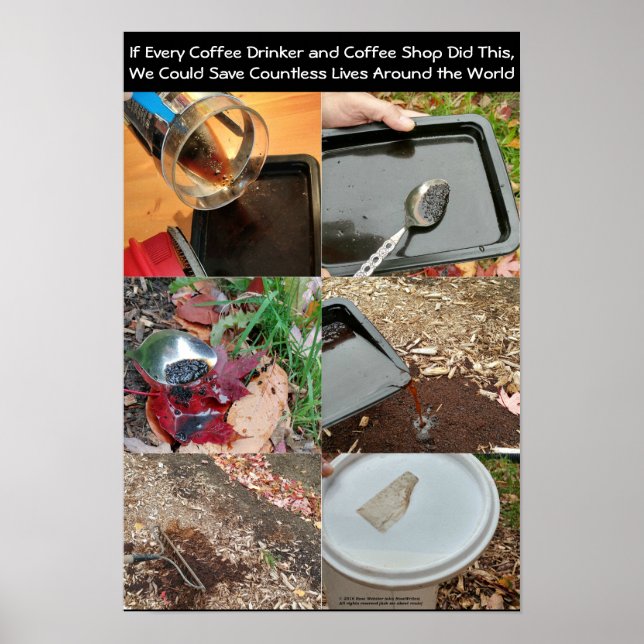 Wenn jeder Kaffeetrinker von Roseschreibt Poster (Vorne)