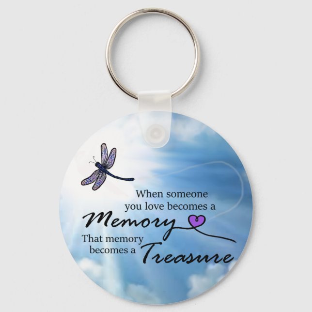 Wenn jemand, den du Liebe, Libelle Schlüsselanhänger (Vorderseite)