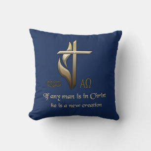 Wenn jemand in Christus ist, ist er eine neue Schö Kissen