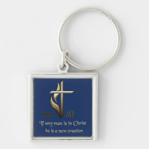 Wenn jemand in Christus ist, ist er eine neue Schö Schlüsselanhänger
