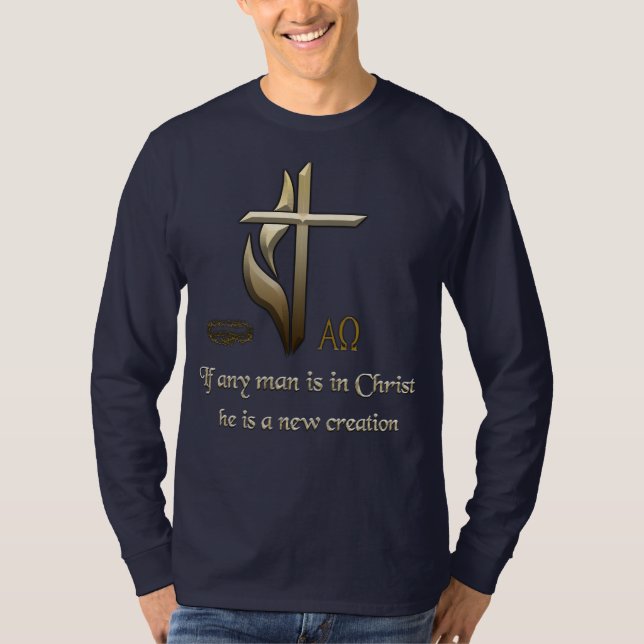 Wenn jemand in Christus ist, ist er eine neue Schö T-Shirt (Vorderseite)