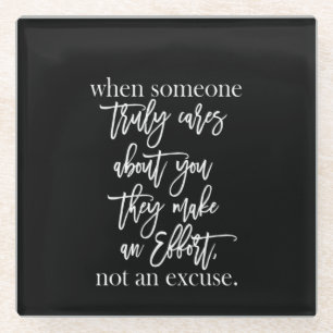 wenn jemand sich wirklich um dich kümmert, machen glasuntersetzer