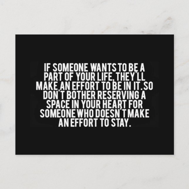 WENN JEMAND WILL, TEIL IHRES LEBENS ZU SEIN, WAR E POSTKARTE (Vorderseite)