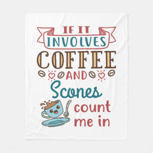 Wenn Kaffee und Scones mich einschließen Fleecedecke