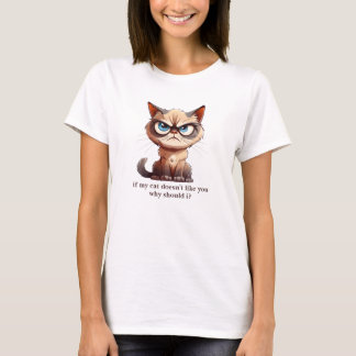 Wenn Katze euch nicht Coolen KatzenT - Shirt gefäl