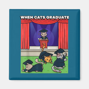 Wenn Katzen die lustige Abschluss-Meme-Schule absc Magnet