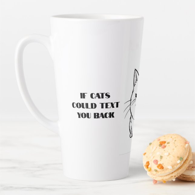 Wenn Katzen Text-Tasse Milchtasse (Beispiel)