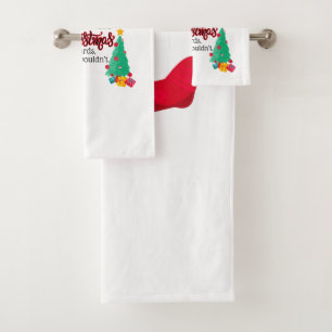 Wenn Katzen Weihnachtskarten schicken würden, würd Badhandtuch Set