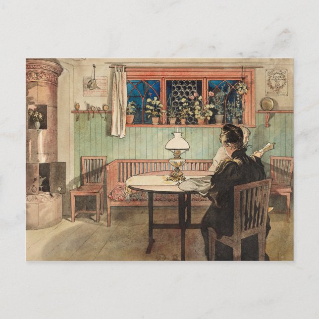 Wenn Kinder von Larsson zu Bett gegangen sind Postkarte (Vorderseite)