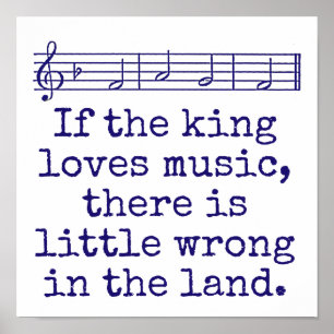 Wenn King Lieben Music - Music Quote Poster