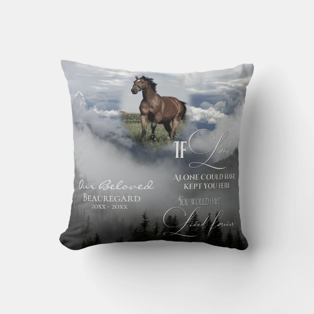 Wenn Liebe allein Foggy Bäume Gedächtnis FOTO Gebe Kissen (Vorderseite)