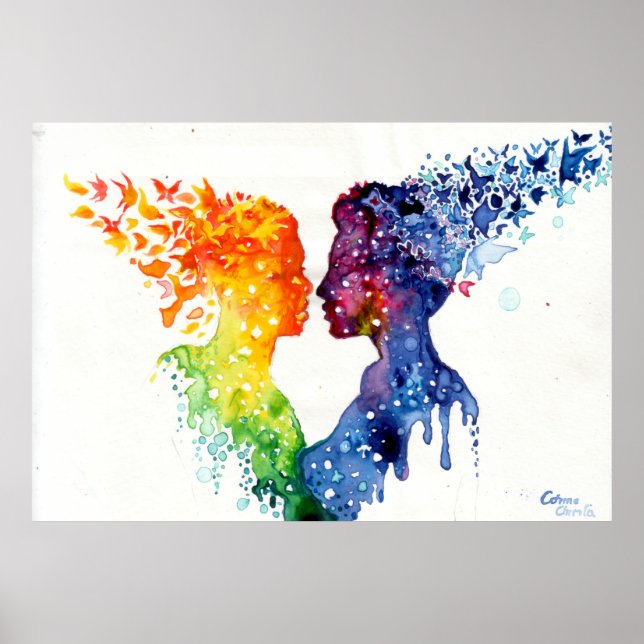 wenn Liebe Schmetterlinge gibt Poster (Vorne)