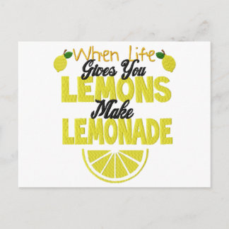 Wenn Life Lemons gibt (eigene Hintergrundfarbe hin Postkarte