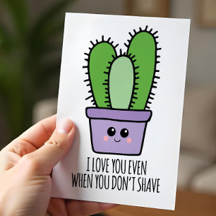 Wenn man am Valentinstag nicht rasiert ist Feiertagspostkarte