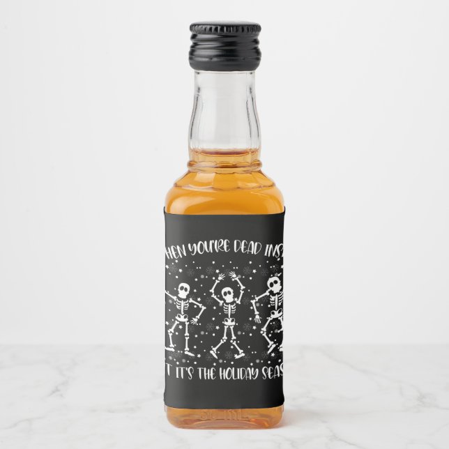 Wenn man im Inneren aber in der Urlaubssaison tot  Alkoholflaschenetikett (Vorderseite)