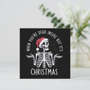Wenn man innerlich tot ist, aber es ist Weihnachts Feiertagskarte