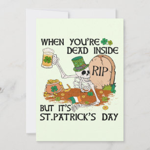 Wenn man innerlich tot ist, aber St. Patrick's Day Feiertagskarte