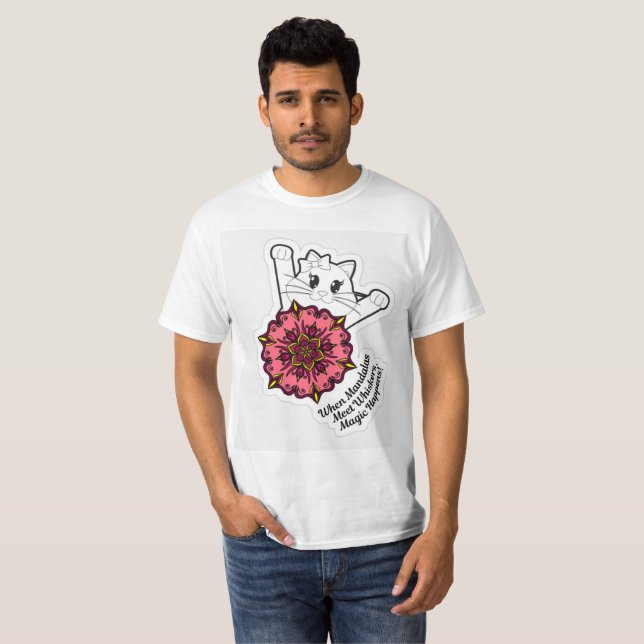 Wenn Mandalas Whiskers treffen, passiert Magie! T-Shirt (Vorne ganz)