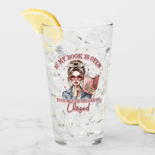 Wenn mein Buch geöffnet ist... Glas (Vorderseite Ice)