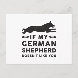 Wenn mein deutscher Schäferhund Hund Lover Vintage Postkarte