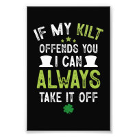 Wenn mein Kilt Sie beleidigt Funny St. Patrick's D