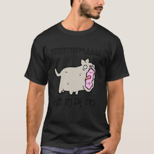 Wenn meine Katze schneidet - Funny Grey Cat Design T-Shirt