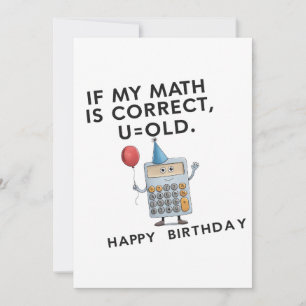 Wenn meine Mathe richtig ist U alten lustigen Vate Feiertagskarte