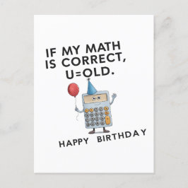Wenn meine Mathe richtig ist U alten lustigen Vate Postkarte