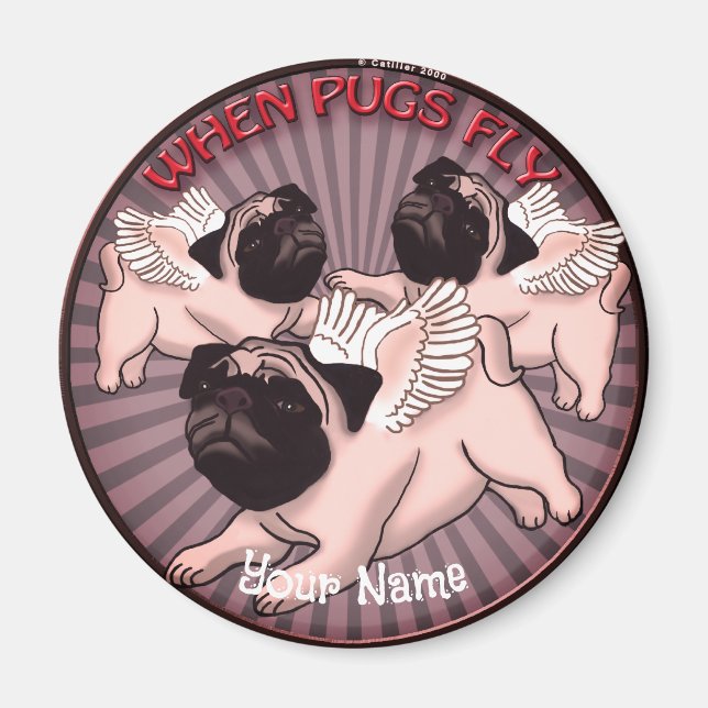 Wenn Möpsen fliegen Magnet (Vorne)