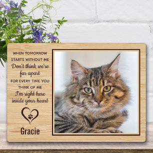 Wenn Morgen Ohne Mich Beginnt Katzen Gedenkfoto Fotoplatte