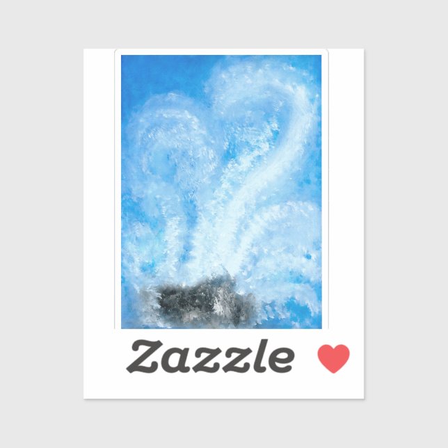 Wenn Ozeanwellen auf das Ufer abstürzen Aufkleber (Blatt)