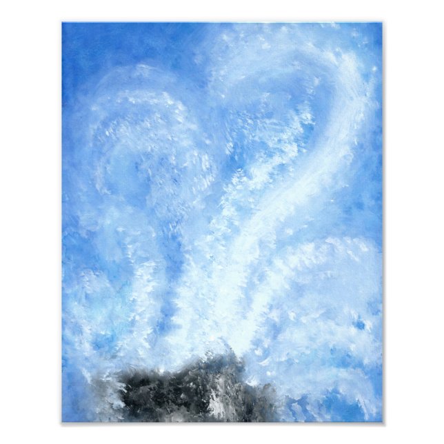 Wenn Ozeanwellen auf das Ufer abstürzen Fotodruck (Vorne)