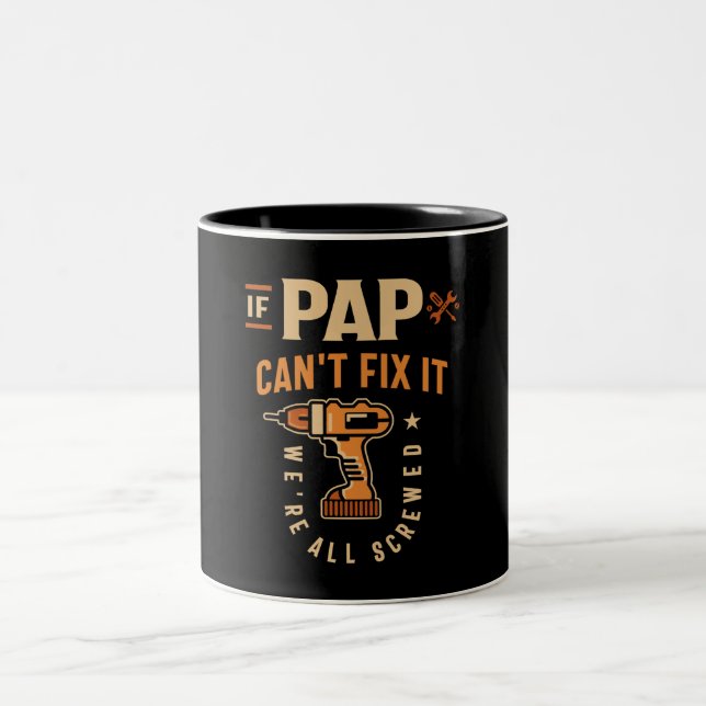 Wenn Pap Cant Fix Es Funny Handyman Opa Zweifarbige Tasse (Mittel)