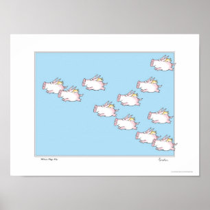 WENN PIGS FLY Poster von Sandra Boynton