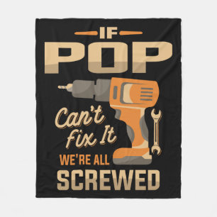 Wenn Pop nicht reparieren kann es lustig Handyman Fleecedecke