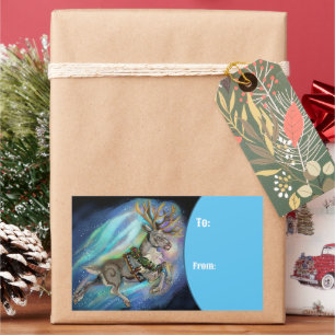 Wenn Rentier Fliegen Rechteckiger Aufkleber