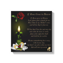 Wenn Rose im Himmel wachsen 12x12 Canvas Print