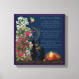 Wenn Rose im Himmel wachsen 12x12 Canvas Print Leinwanddruck