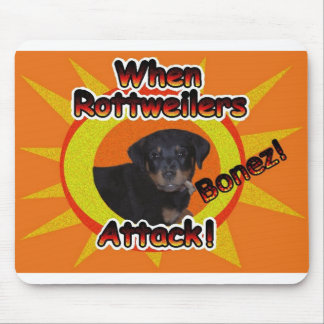 Wenn Rottweilers Angriffs-Knochen Mousepad
