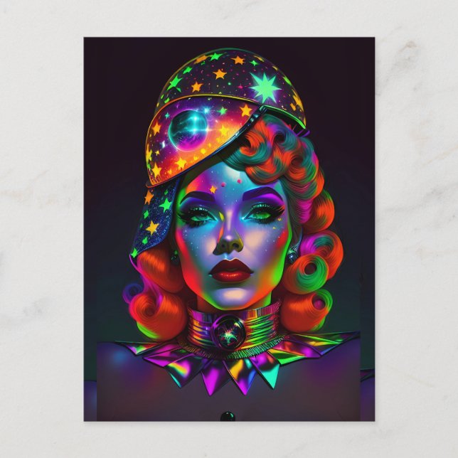 Wenn Schwarz auf Rot landete - Ken Gage Art Postkarte (Vorderseite)