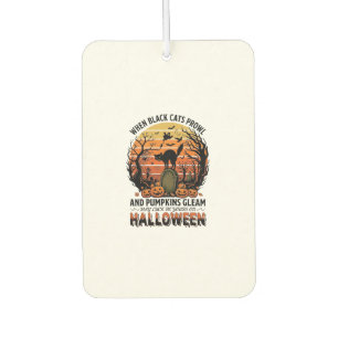 Wenn schwarze Katzen an Halloween Katze Grabstein Autolufterfrischer