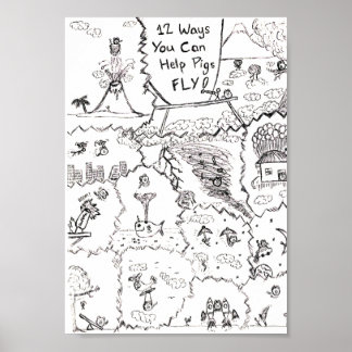 Wenn Schweine fliegen... 12 Wege ihnen zu helfen. Poster